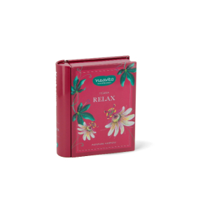 Neavita tisana relax filtroscrigno in cofanetto mini libro passiflora herbarium