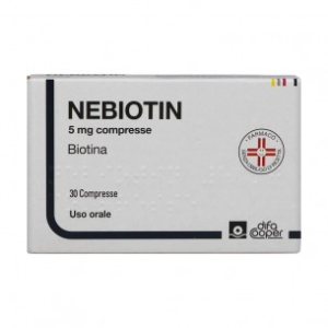 nebiotin 5 mg biotina 30 compresse bugiardino cod: 033765013 