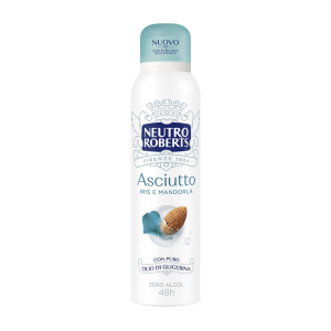 Neutro roberts asciutto iris e mandorla deodorante spray anti-odore 48 ore zero alcol 150 ml