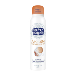 Neutro roberts deodorante spray asciutto legno sandalo e patchouli 150ml neutro roberts