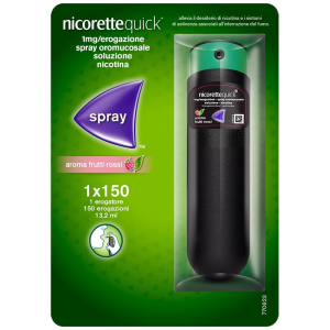 nicorettequick spray 1 flaconi 150d bugiardino cod: 042299038 