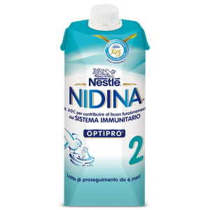 nidina 2 latte liquido 6 x 500 ml bugiardino cod: 904244581 