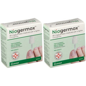 Cerca Offerte di niogermox® 80 mg/g smalto medicato per unghie 3,3 ml set da 2 2x3,3 e acquista online