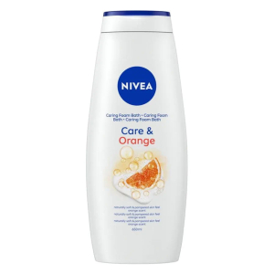 Nivea bagnodoccia care & orange bagnoschiuma in crema detergente al profumo di arancia 650ml nivea
