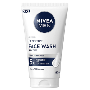 Nivea men sensitive gel detergente viso uomo xxl 150 ml con complesso vitaminpro idratante