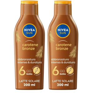 Cerca Offerte di nivea sun latte solare carotene bronze fp6 200 ml, crema solare abbron e acquista online