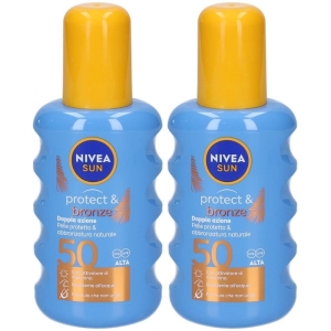 Cerca Offerte di Nivea sun protezione solare spray spf 50+ 2x200 ml e acquista online