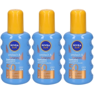 Cerca Offerte di Nivea sun protezione solare spray spf 50+ 3x200 ml e acquista online