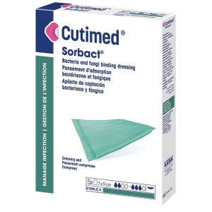 \nmedicazione idrofobica cutimed sorbact pad 10x10 cm 5 pezzi