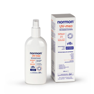 normon uv med spray vi/co spf25 bugiardino cod: 932519679 