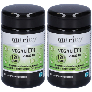 Cerca Offerte di nutriva® vegan d3 2000 ui set da 2 2x65,28 g compresse e acquista online