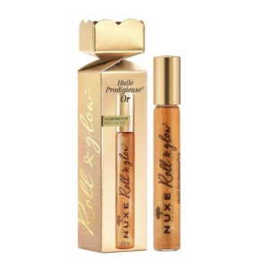 Nuxe cofanetto di natale 2024 cracker huile prodigieuse or - olio secco oro formato roll-on