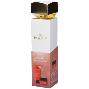 Nuxe cofanetto natale 2024 cracker reve de miel - gel lavante viso e corpo 100 ml + balsamo labbra al miele 15 g