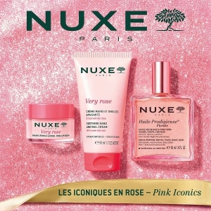 Cerca Offerte di Nuxe - cofanetto natale pink icons very rose balsamo labbra + crema mani e unghie+huile prodigieuse floral confezione 3 pezzi e acquista online
