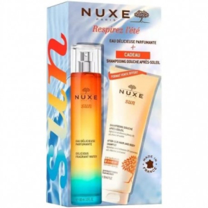 Nuxe sun acqua deliziosa profumata 100ml + shampoo doccia doposole 200ml