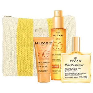 Nuxe trousse my summer ess 25 1 crema solare viso spf50+ 50 ml + 1 huile prodigieuse 50 ml + 1 olio solare viso & corpo spf50 150 ml