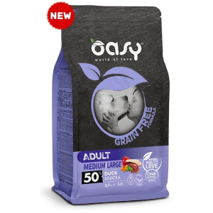 Cerca Offerte di oasy dry dog grain free anatra per cani adulti taglia media/grande sacco 12kg e acquista online
