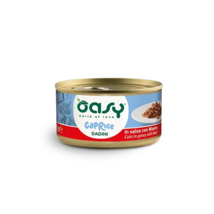 Oasy gatto caprice dadini (in salsa) manzo 85gr (lattina)