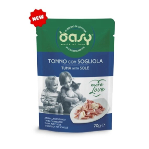 Cerca Offerte di oasy gatto more love in lattina adulto tonno & sogliola 70 gr e acquista online