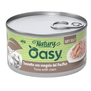 Cerca Offerte di oasy gatto natury soft jelly tonnetto con vongole del pacifico 150gr (lattina) e acquista online