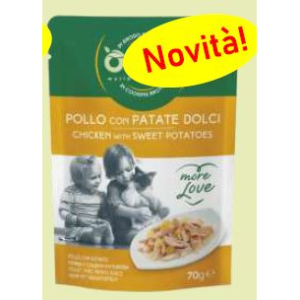 Cerca Offerte di oasy more love pollo con patate dolci in brodo di cottura cibo umido per gatti adulti 70g e acquista online