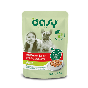 Cerca Offerte di oasy straccetti in salsa con manzo e carote per cani adulti bustina 100g 7630 e acquista online