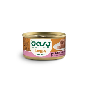 Oasy wet cat caprice mousse per gattini con salmone 85 g