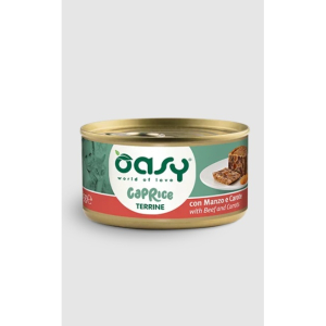 Oasy wet cat caprice terrina con manzo e carote lattina 85 g