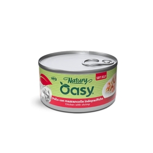 Oasy wet cat natury soft jelly pollo con mazzancolle lattina 150 g