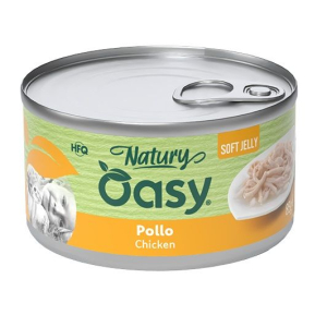 Oasy wet cat natury soft jelly pollo lattina 85 g