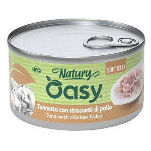 Cerca Offerte di oasy wet cat natury soft jelly tonnetto con straccetti di pollo lattina 150 g e acquista online