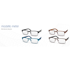 Occhiale metal black +1