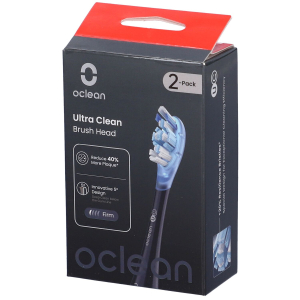 Oclean ultra clean black testine ricambio 2pezzi 1 pz spazzolino da de