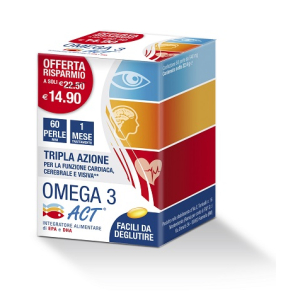 omega 3 act integratore per cuore cervello e bugiardino cod: 926568876 