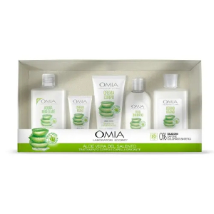 Omia laboratori ecobio aloe trattamento corpo e capelli idratante acqua micellare 400 ml + crema mani 75 ml + crema corpo 299 ml + fisio shampoo 250 ml + dermo bagno 400 ml
