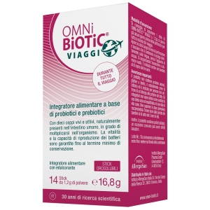 Cerca Offerte di Omni biotic viaggi integratore di probiotici e prebiotici per l'equilibrio della flora intestinale 14 stick e acquista online