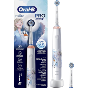 Oral-b spazzolino elettrico ricaricabile pro junior frozen + 2 testine