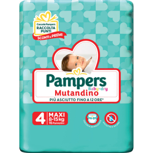 pampers bd mut sm tg4 mx 16 pezzi bugiardino cod: 975026345 