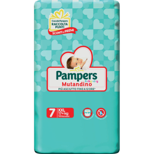 pampers baby dry mut xxl 14 pezzi bugiardino cod: 978645618 