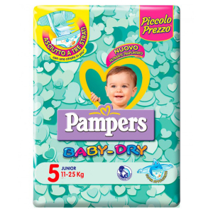 pampers baby dry t dwct j 52 pezzi bugiardino cod: 971176173 