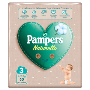 pampers natur midi cp 22 pezzi bugiardino cod: 977631201 