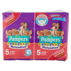 pampers prog mut vp tg5 j 34 pezzi bugiardino cod: 975026511 