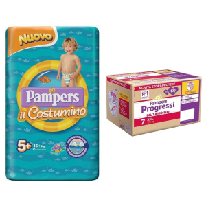 Cerca Offerte di pampers quadri progressi mutandino xxl 17+ kg + il costumino 5 e acquista online