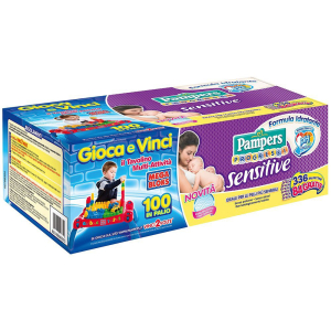 pampers sensitive salviette ph res 336 pezzi bugiardino cod: 931953665 