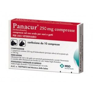 panacur 10 compresse 250 mg cani e gatti bugiardino cod: 102796012 