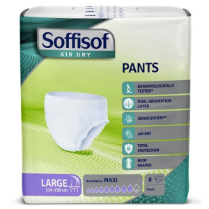 Cerca Offerte di pannolone soffisof air dry pants large 110-150cm assorbenza super 8 pezzi e acquista online