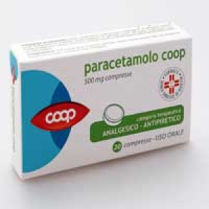 paracetamolo coop 20 compresse 500mg bugiardino cod: 030350019 