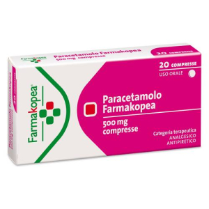 paracetamolo farm 20 compresse 500 mg bugiardino cod: 033167053 
