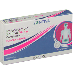 paracetamolo zen 20 compresse 500mg bugiardino cod: 023635055 