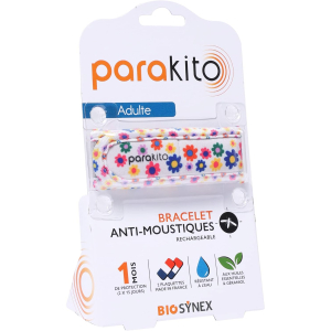 Parakito bracciale antizanzare ricaricabile fun fiori adulto 1 pz brac